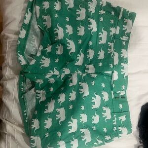 Green elephant Print Shorts